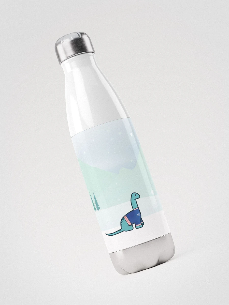 Dino & Brain in Sweaters - Steel Water Bottle product image (3)