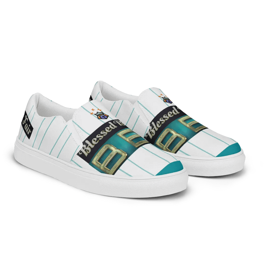 BBG Light Green Striped Men's Slip Ons product image (9)