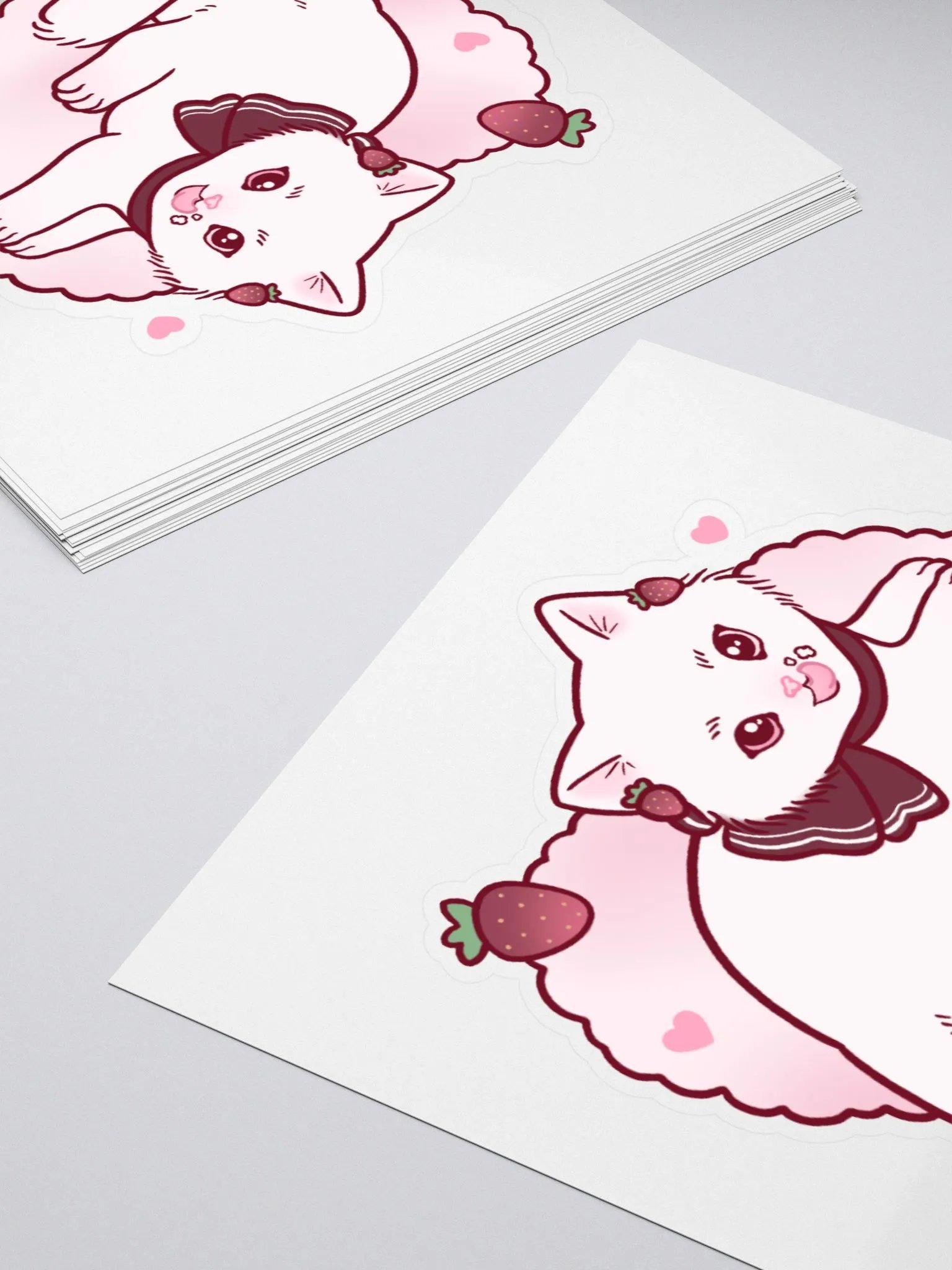 Strawberry Whipped Kitty Sticker product image (4)