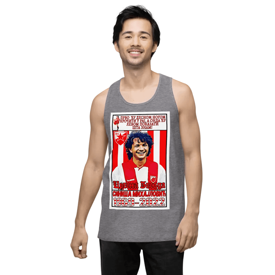 Siniša Mihajlović (FK Crvena Zvezda) #6 Cotton Heritage Men's Premium Tank Top product image (2)