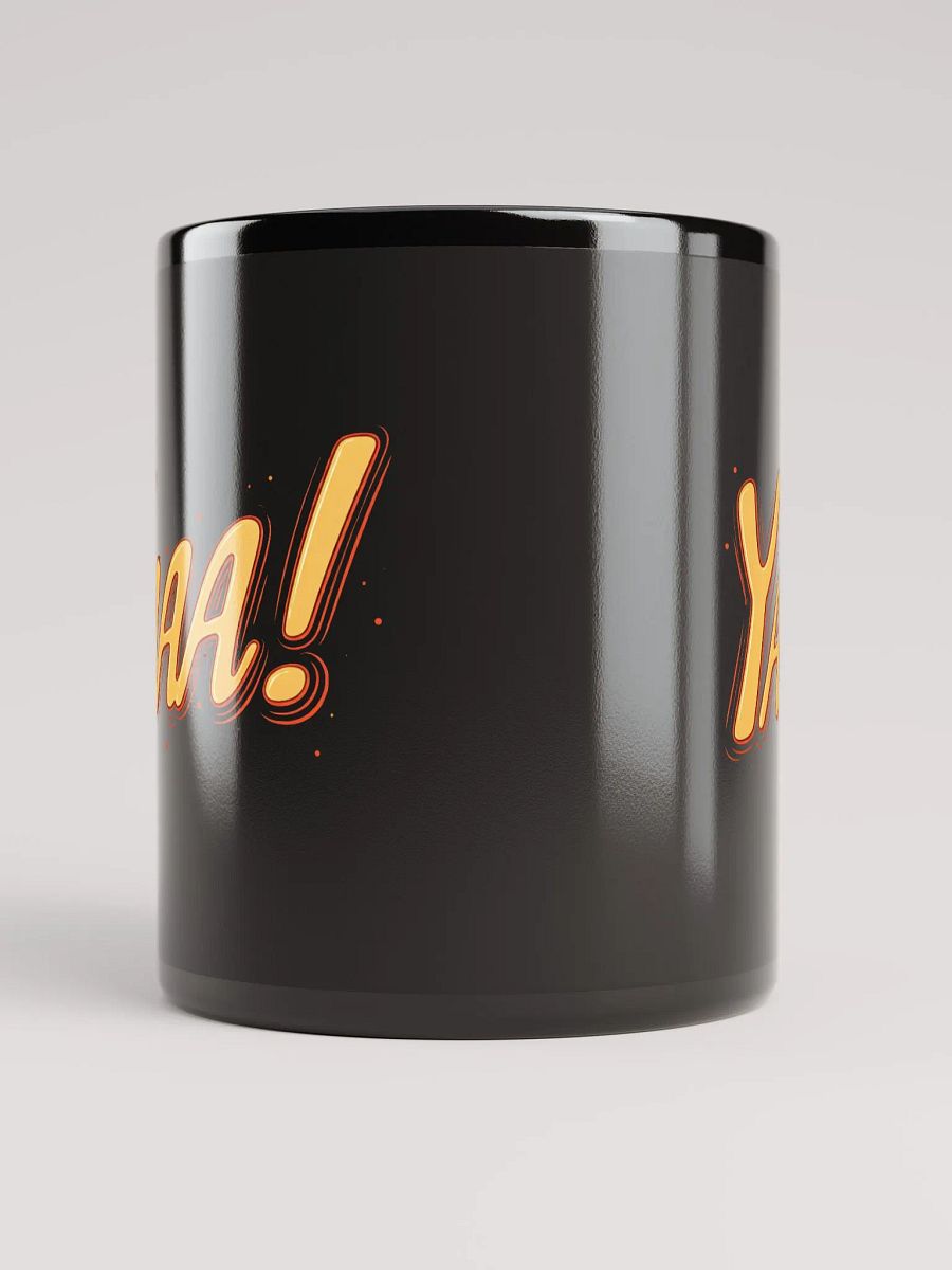 YAAA! Comic-Style Black Glossy Mug product image (5)