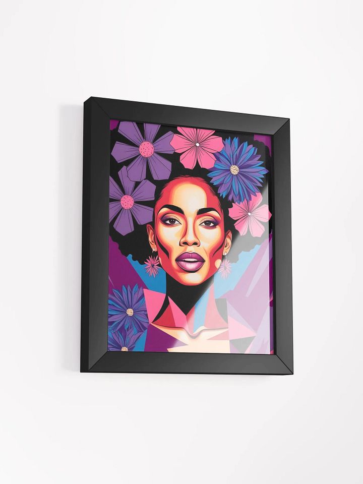 Floral Afro Stylized Framed Poster product image (11)