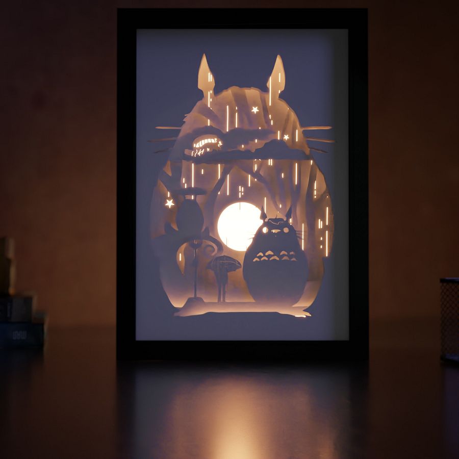 Totoro Lightbox template 4 in 1 - PDF PNG SVG DXF + Video Tutorial product image (6)