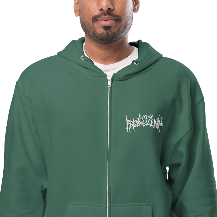 Death Metal Zipped Hoodie (Embroidered) product image (4)