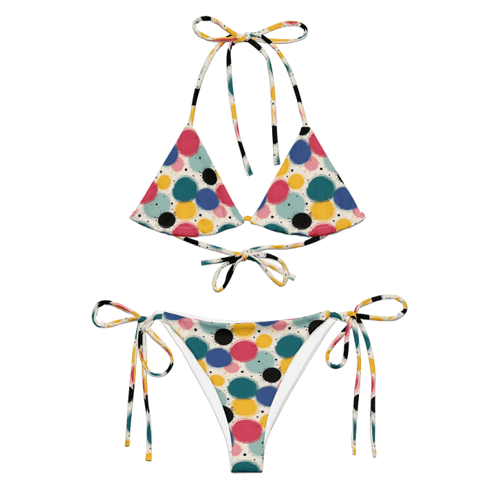 Color Pop String Bikini – Retro Dots product image (2)