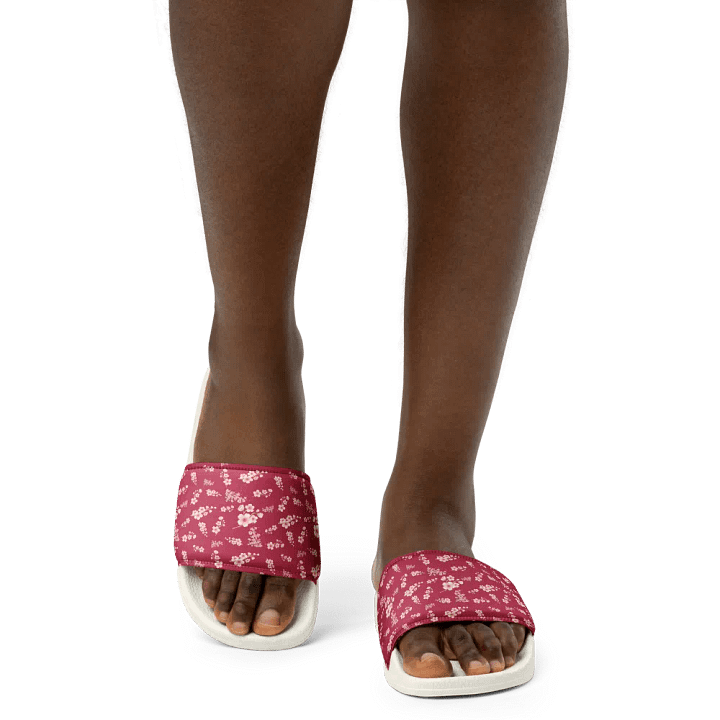 Cherry Blossoms on Magenta Floral Women's Slides product image (2)