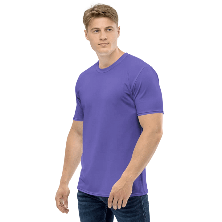 Plain Purple Light Summer Men's Crewneck Polyester Heavyweight Premium T-Shirt by Treasure Pie product image (2)