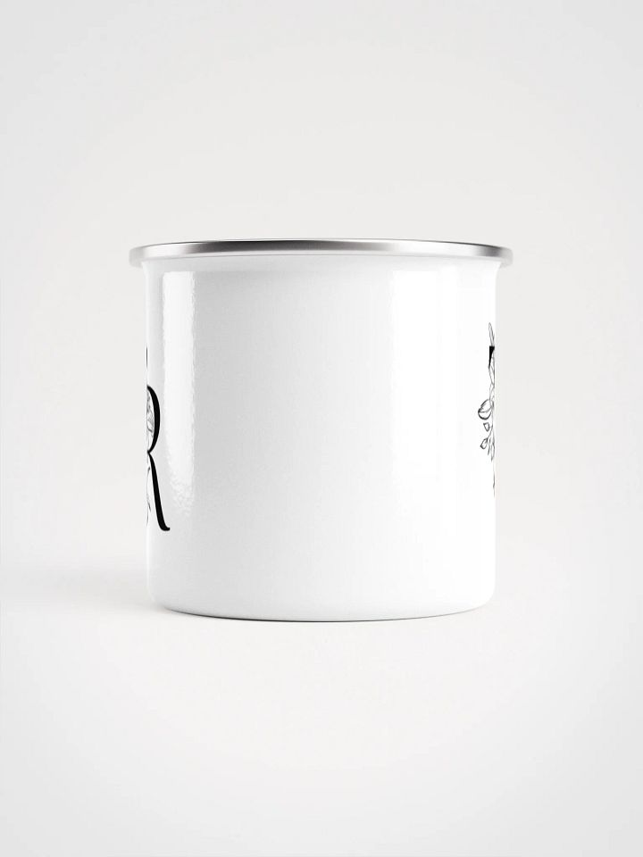 Personalized Enamel Cup – TR Floral product image (2)