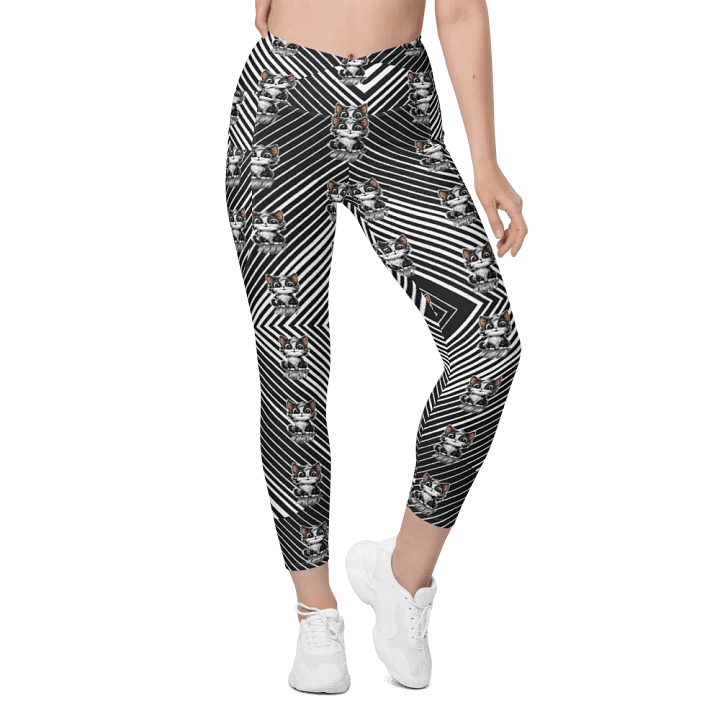 Buddy All-Over Print Crossover Leggings with Pockets product image (1)