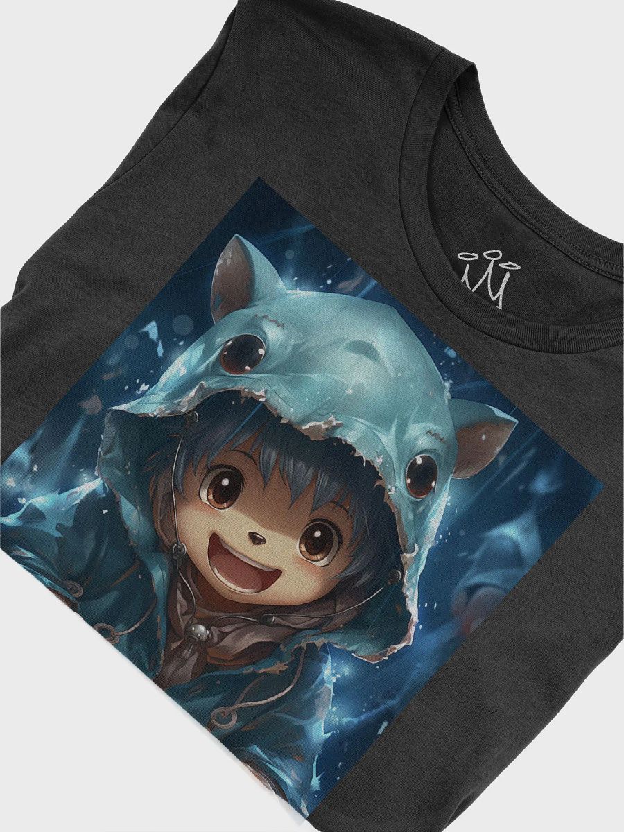 Adorable Anime Girl T-Shirt: Lora in Lucky Star Shark Hoodie with a Cute Kawaii Smile product image (5)