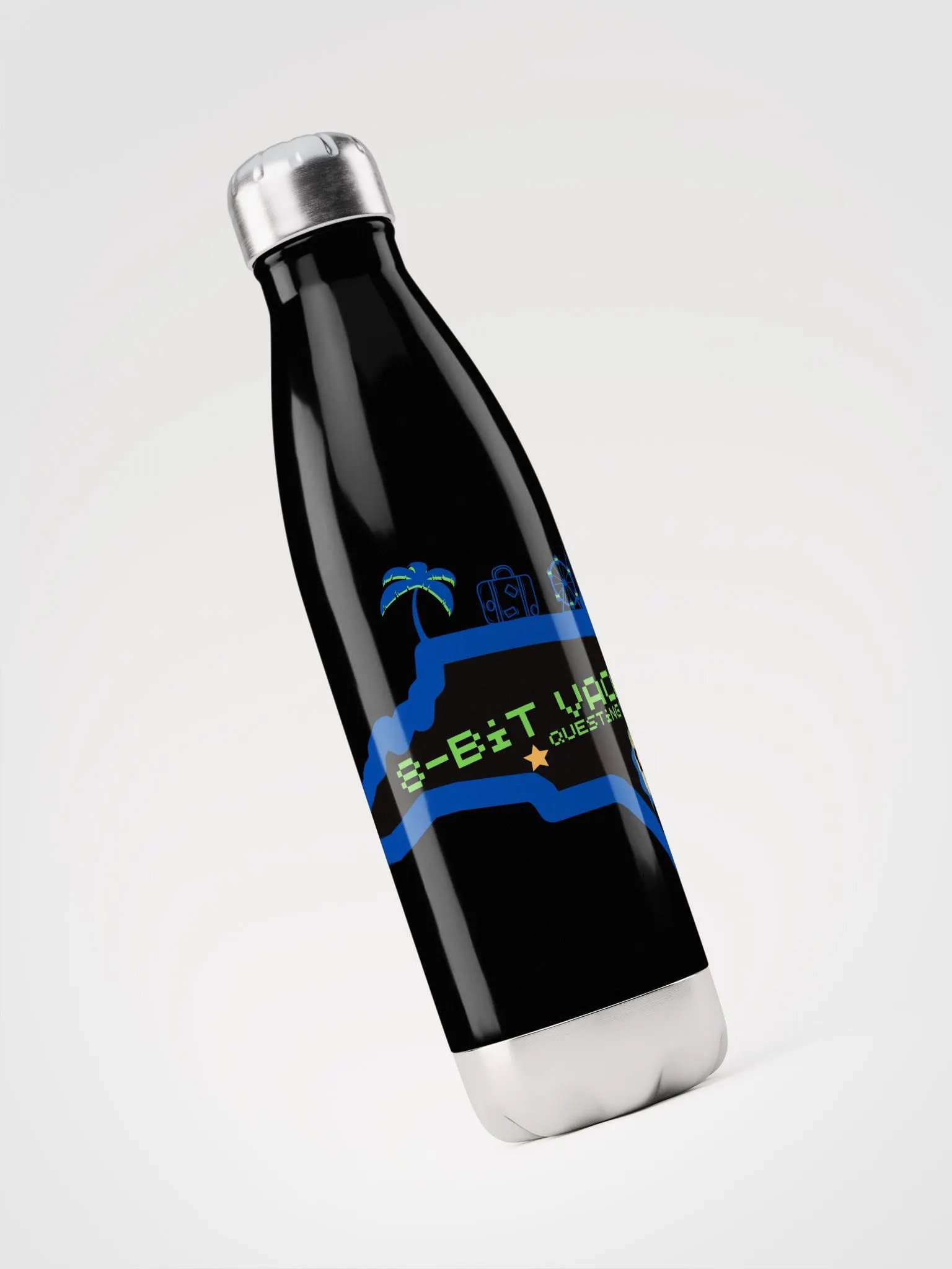 8-Bit Map Logo Stainless Steel Water Bottle product image (3)