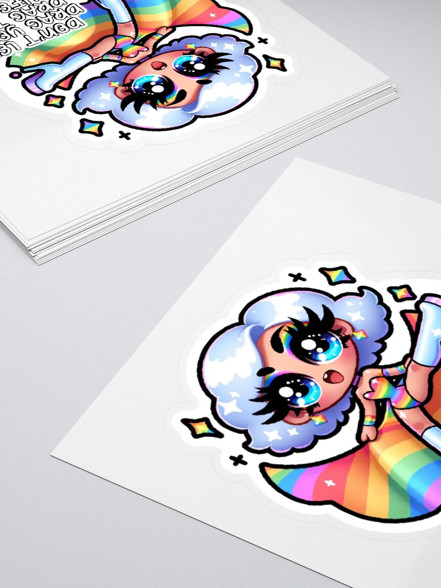 Drag Queen Sticker Moto Sticker-My Fabulous Self Sticker-LGBTQIA+ Sticker-Rainbow Sticker product image (10)