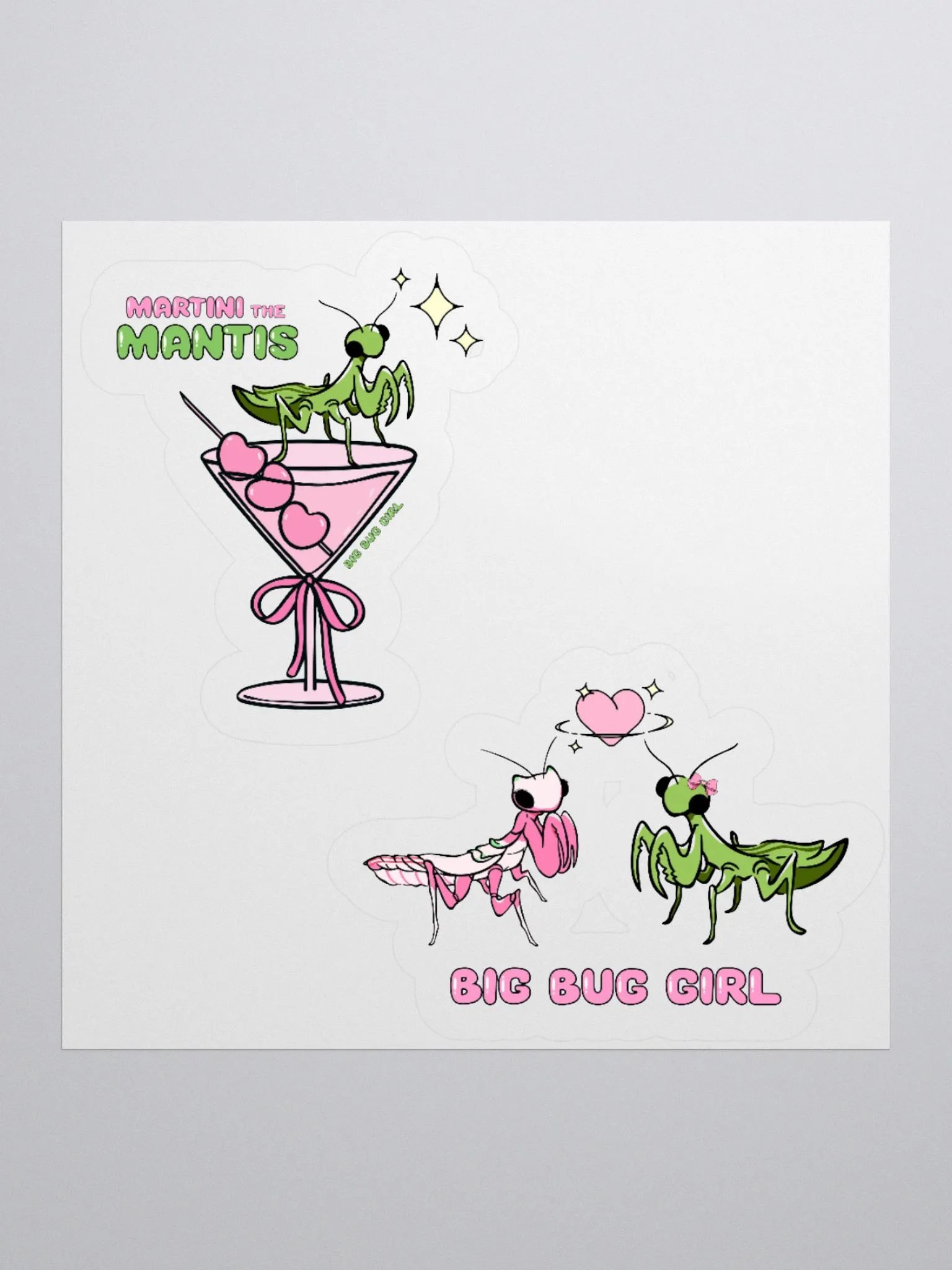 Martini the Mantis Kiss Cut Stickers product image (1)