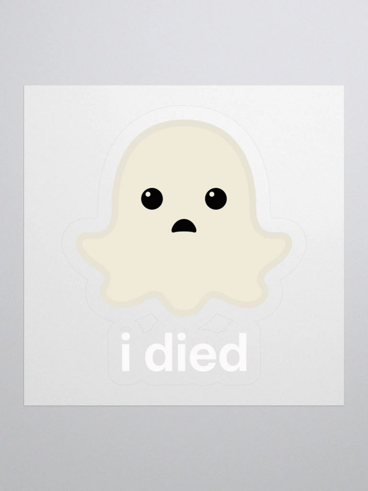 Sad Ghost Sticker - For Dark Background product image (2)