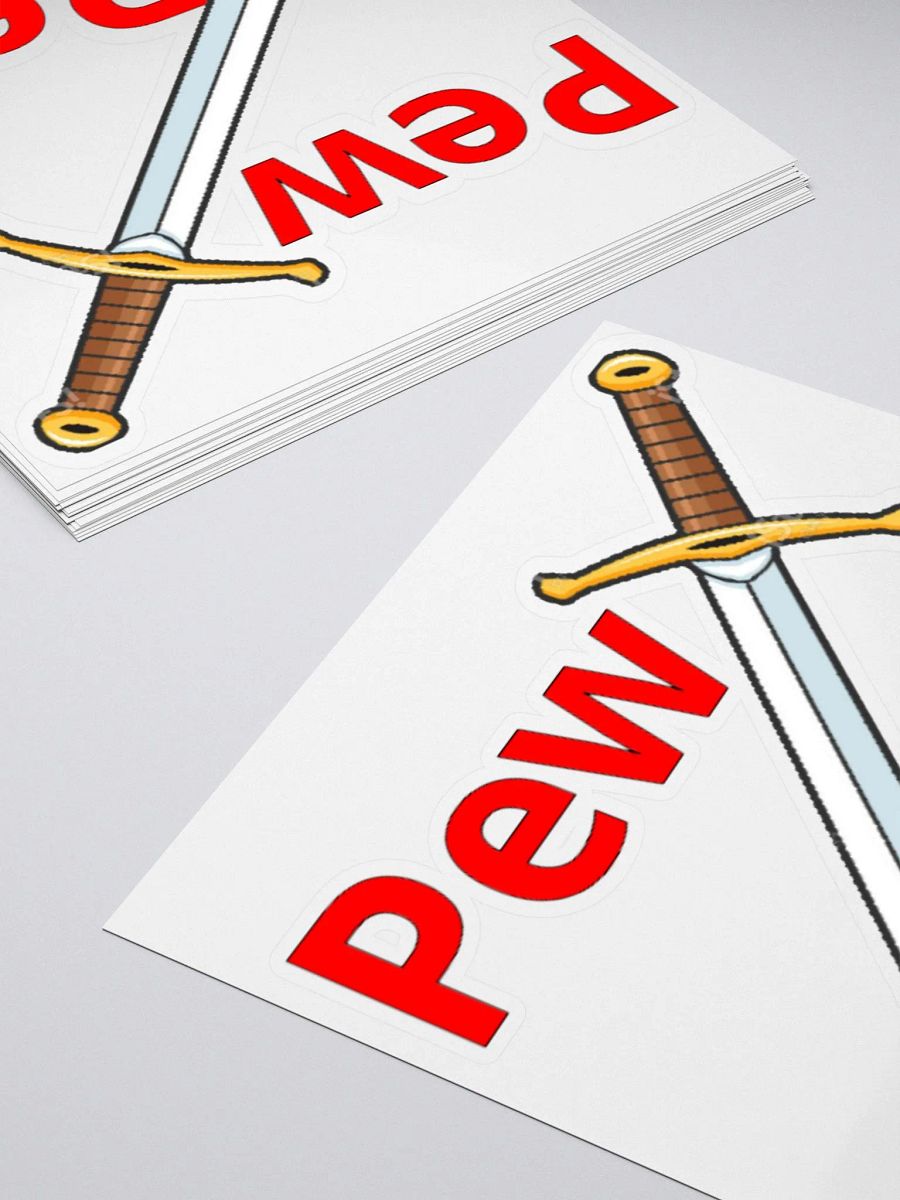 Pew Pew - White 'Kiss Cut Sticker' product image (10)