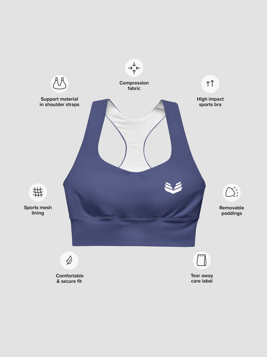 Longline Sports Bra - Blue Nightfall product image (7)