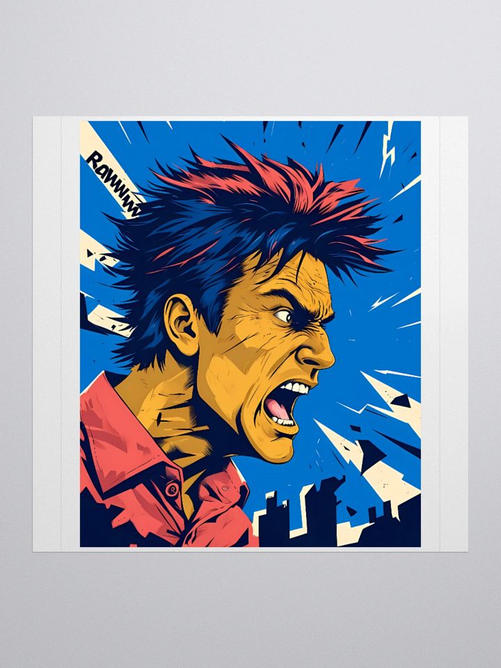 Screaming Rage | Rawww | Kiss Cut Sticker product image (2)