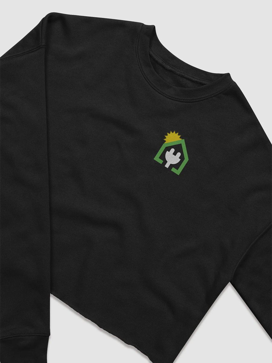 Plug It In Solar High-Quality Canvas Women's Fleece Crop Sweatshirt product image (3)