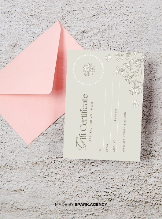 Green Floral Mother's Day Gift Certificate product image (2)