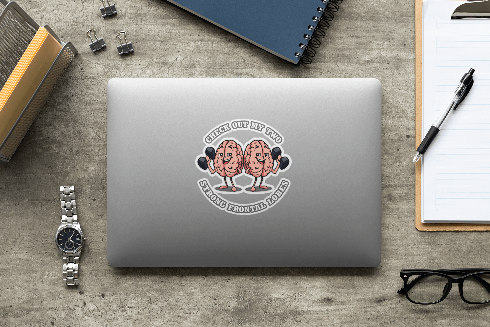 Check Out My Two Strong Frontal Lobes - Sticker product image (2)