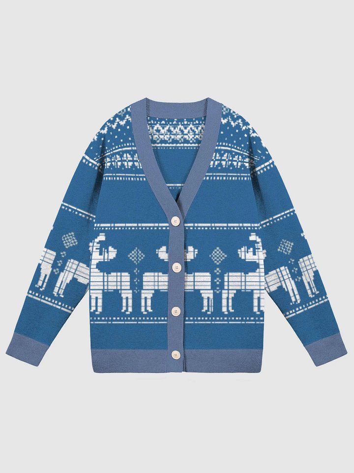 Reindeer Fusion Knit Unisex Cardigan product image (1)