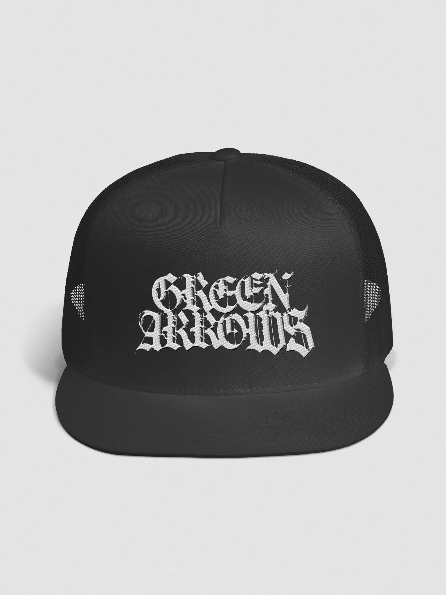Green Arrows trucker cap - white script product image (1)