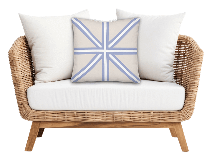 HAMPTONS CLASSICS - BLUE CROSS II THROW PILLOW - maritimes Kissen product image (1)