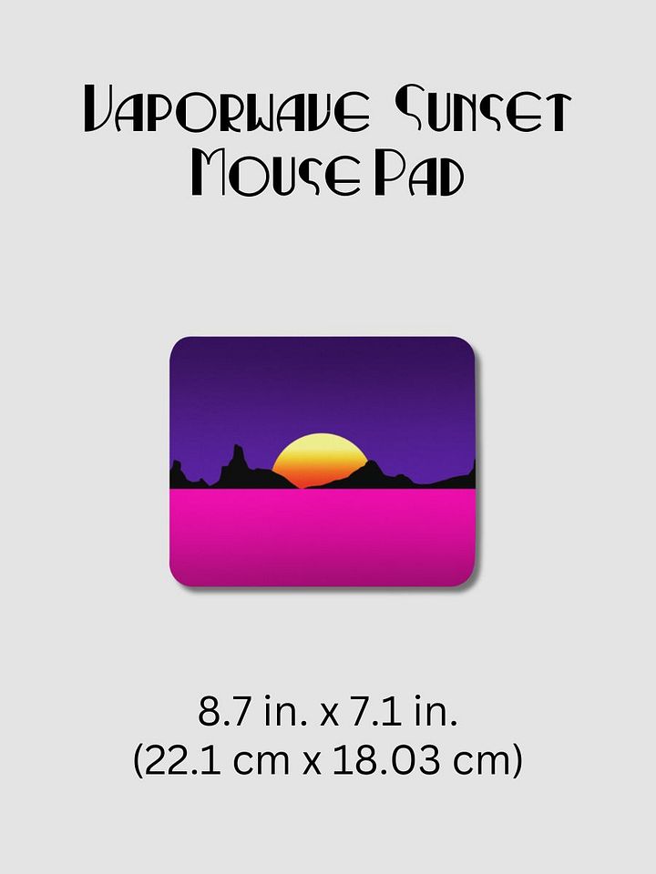 Vaporwave Sunset Mouse Pad - Pink & Purple product image (1)