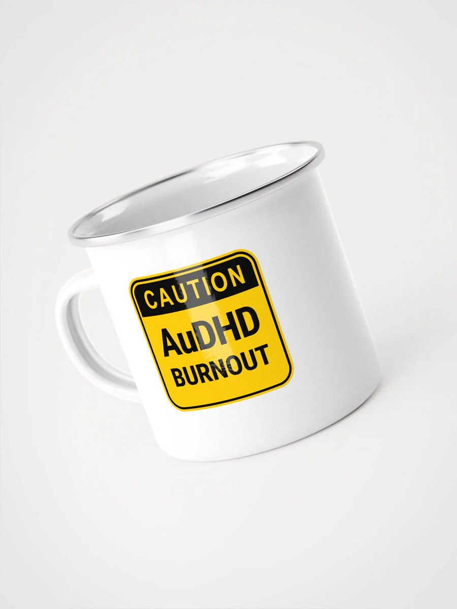 CAUTION: AuDHD BURNOUT Enamel Mug product image (3)