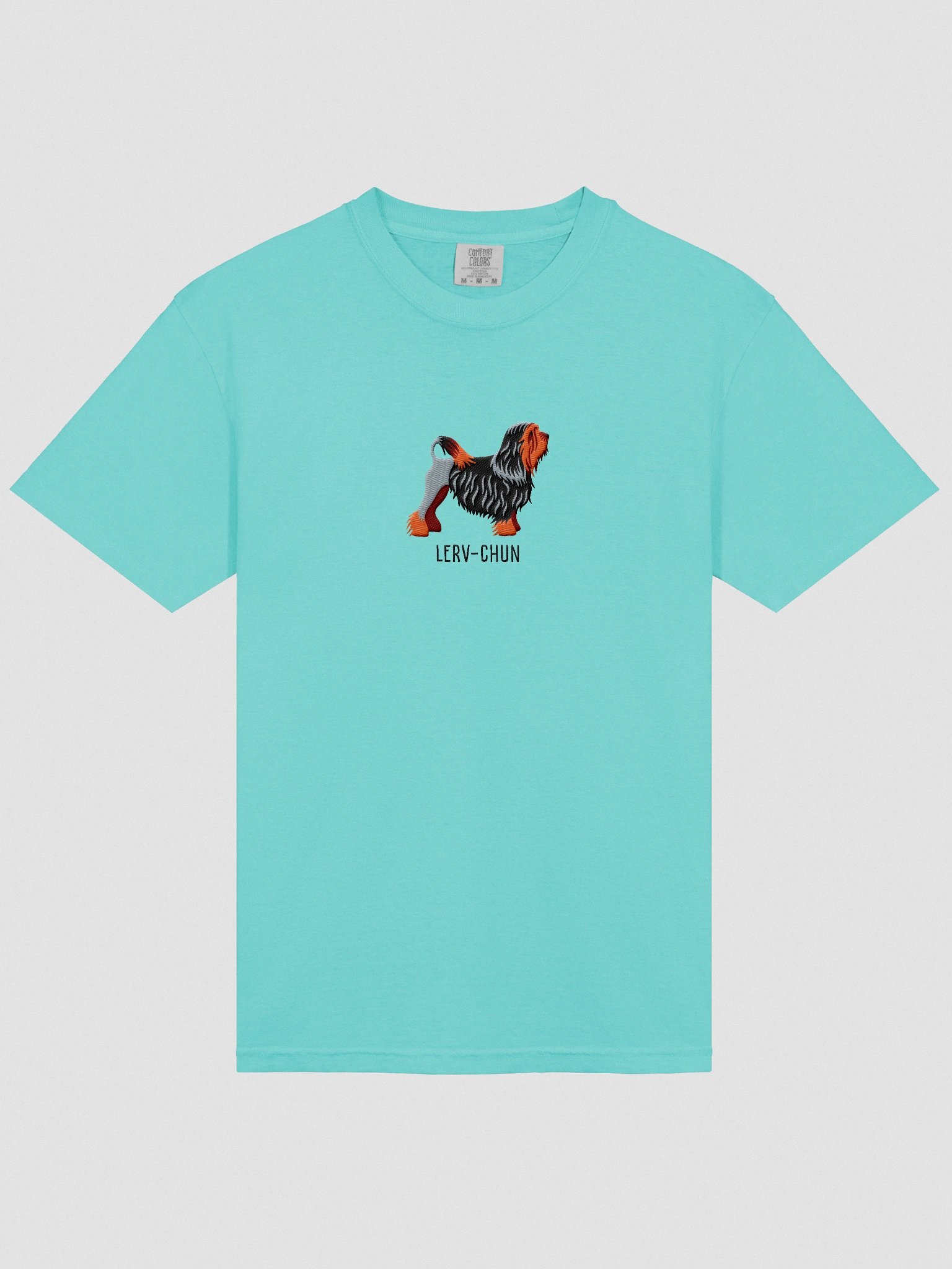 Lerv-Chun T-Shirt(Embroidered) of a Lowchen(Black & Tan) product image (6)