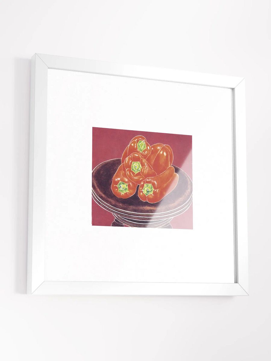 Red Peppers Piano Stool Print Framed product image (11)