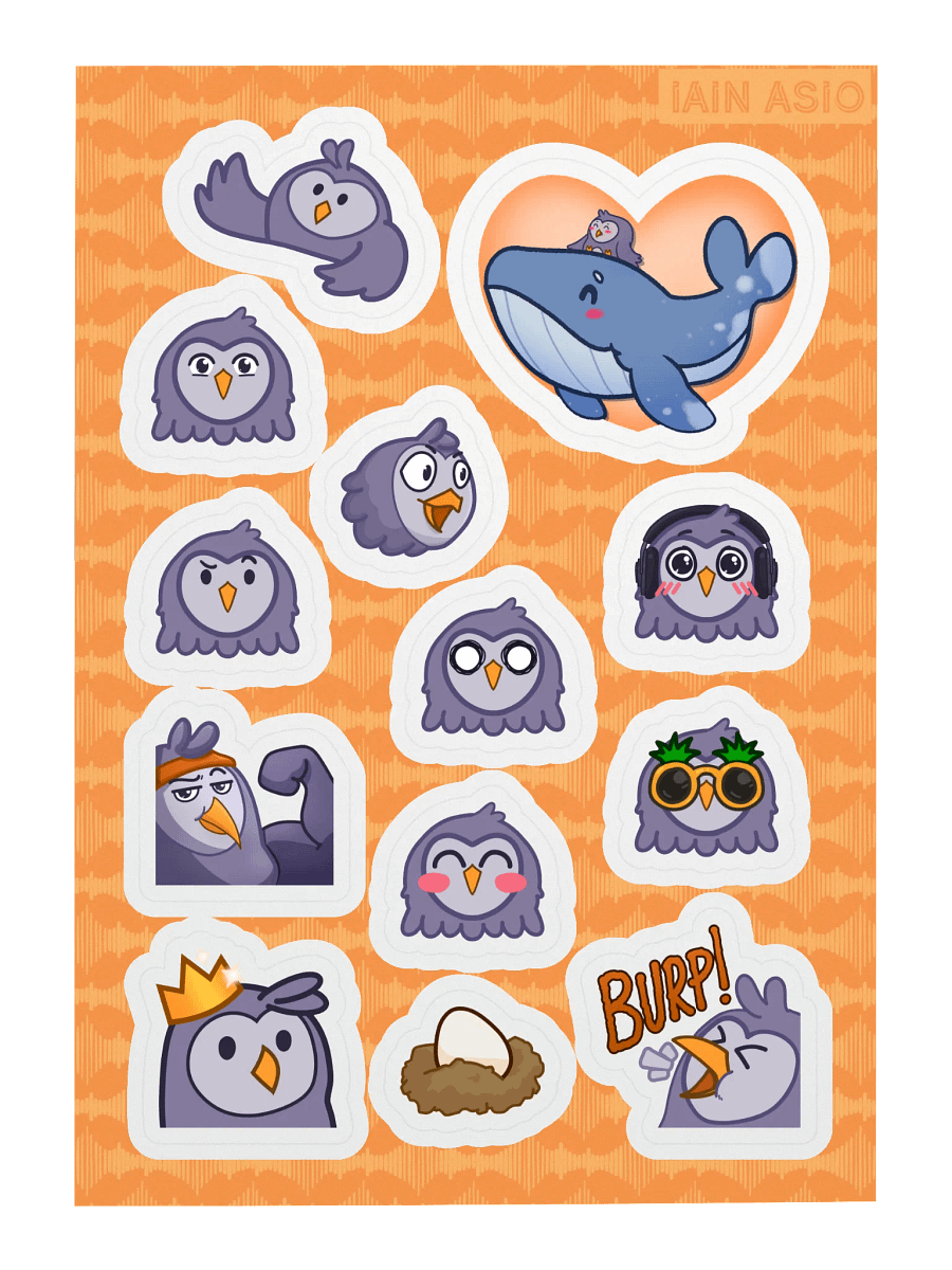 Owl Emote Sticker Sheet product image (1)