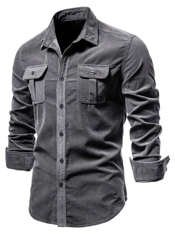 Shirts For Men Wear Shirt College Tops Longsleeve Blue product image (1)