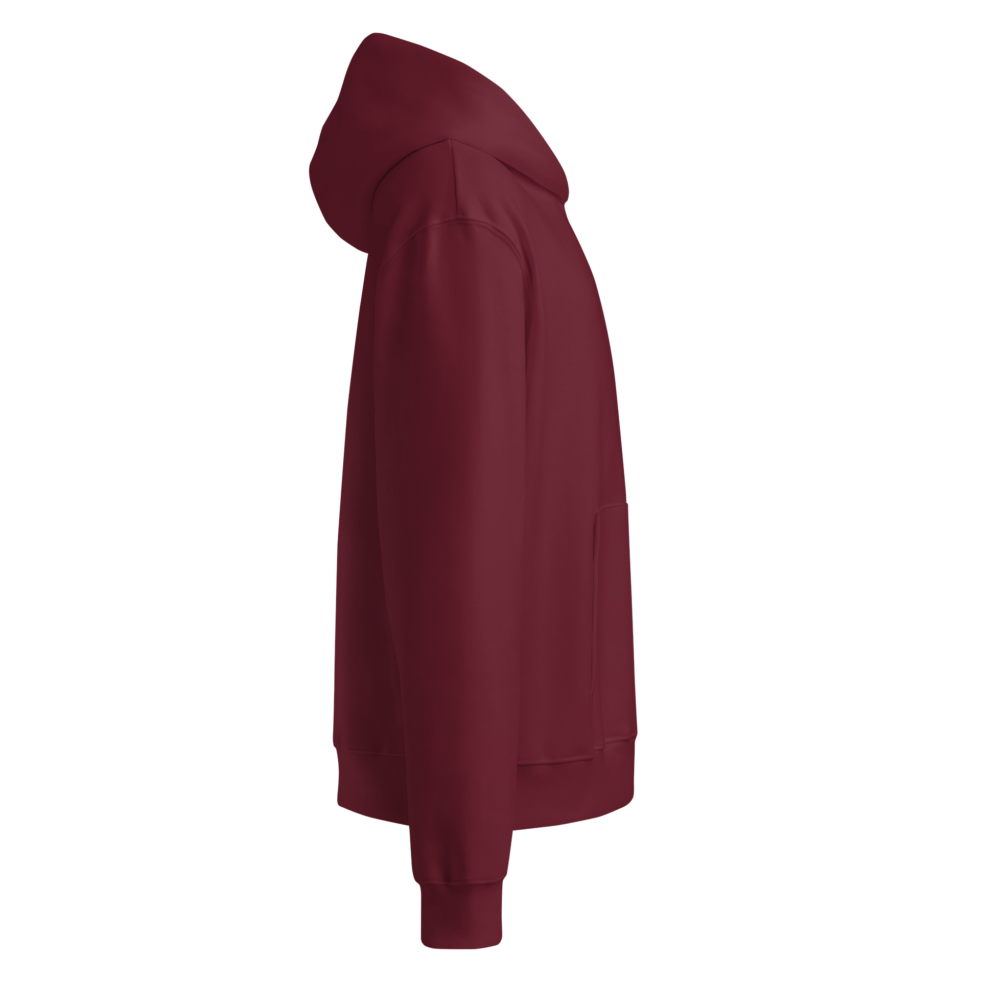 ACETAMINOFIEND l.c. maroon embroidered slouchy hoodie product image (4)