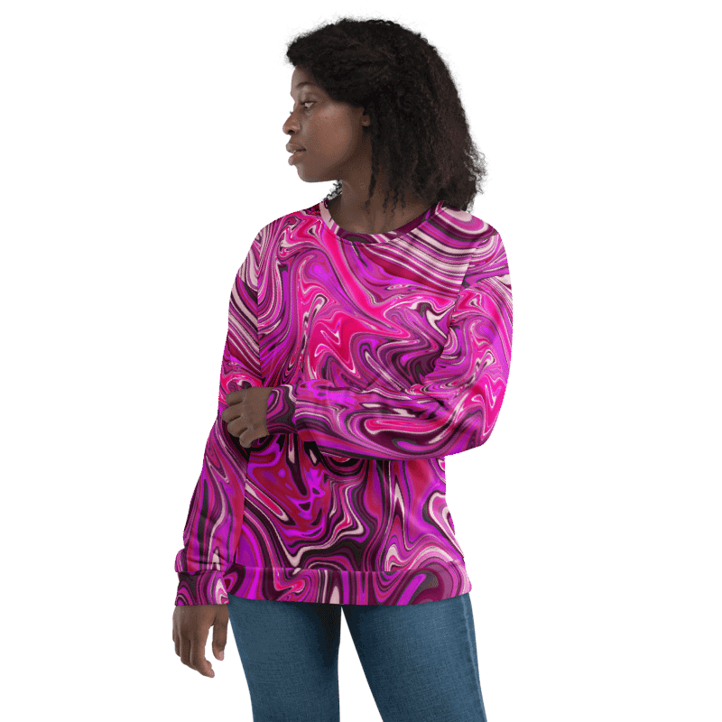 Sweatshirt - Pink and Purple Digital Fluid Art product image (8)