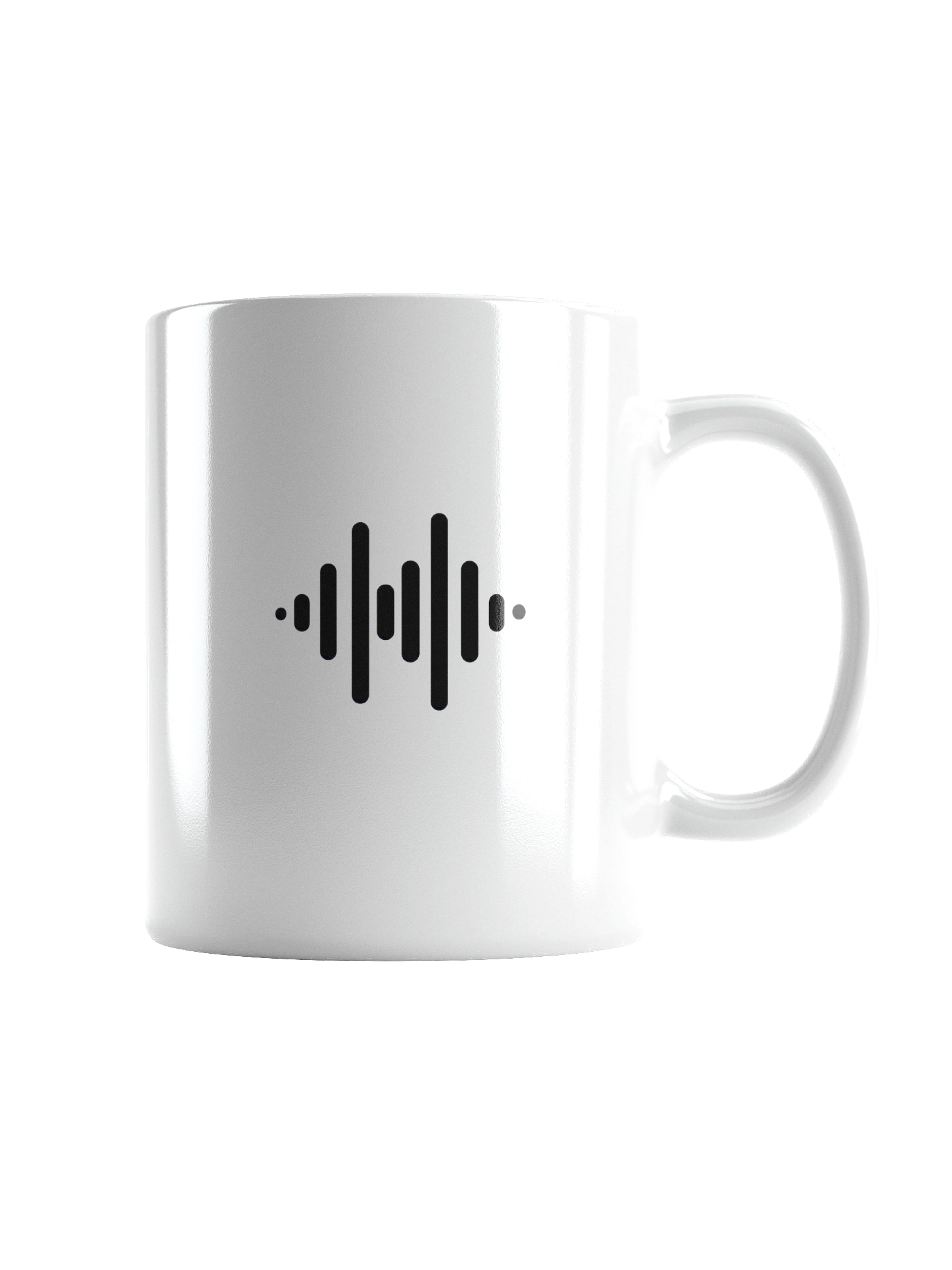 ASMR with MAPA White Mug – Black Soundwave Logo & Text (11oz, 15oz, 20oz) product image (5)