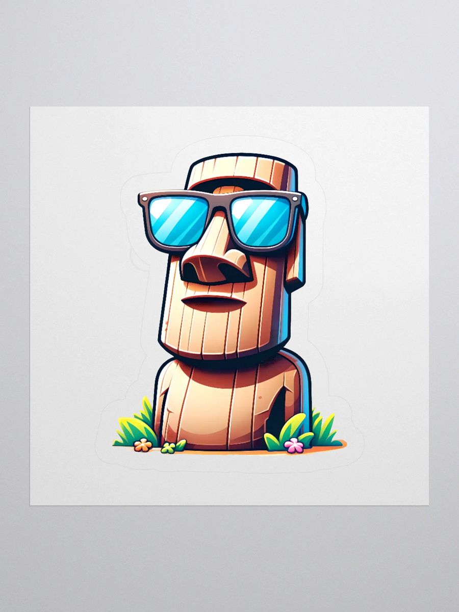 Chill Moai Sticker product image (1)