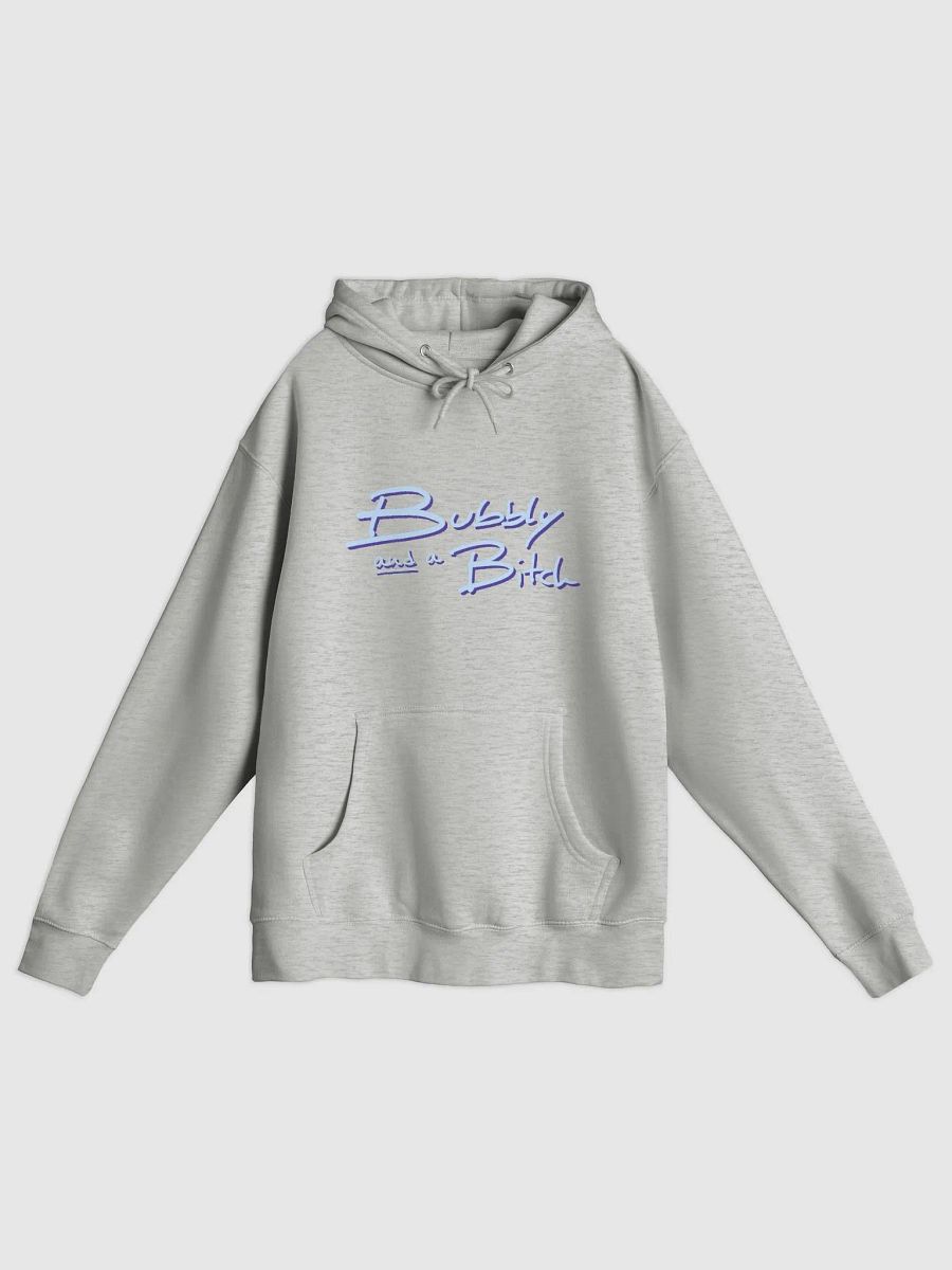 Bubbly and a B*tch (blue and purple shadow design) printed premium pullover hoodie product image (7)