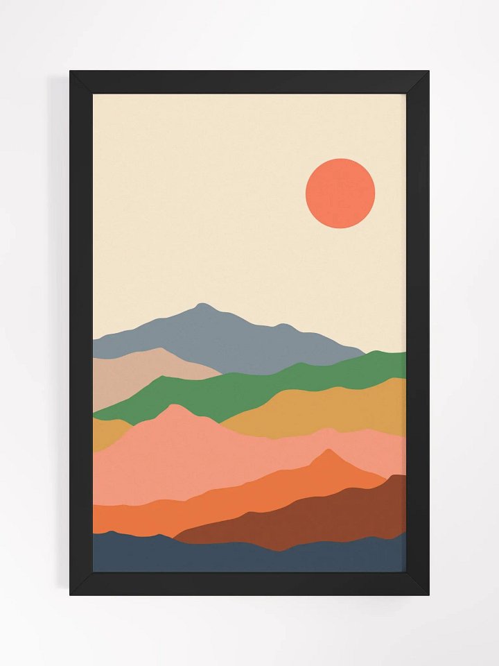 Vibrant Terrain: Framed Matte Poster product image (2)
