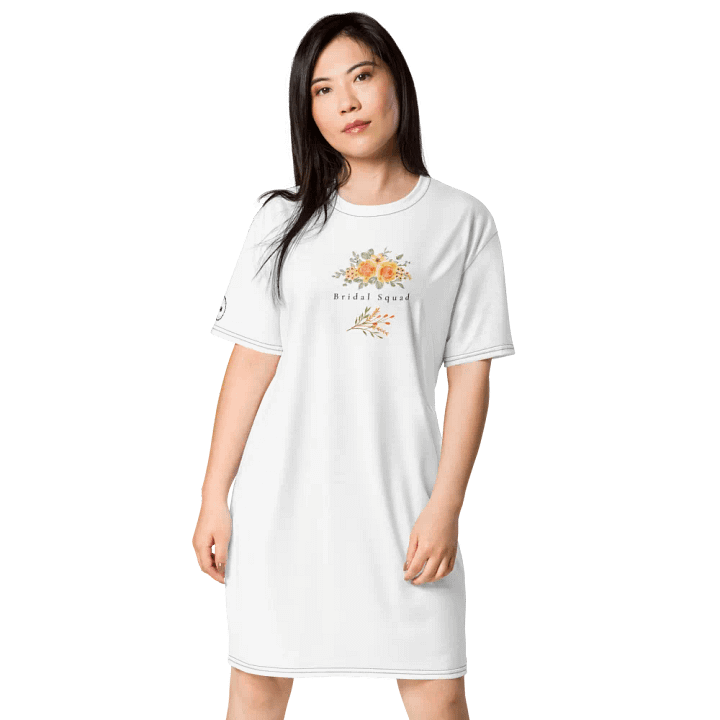 Bridal Squad T-Shirt 005 Yellow Roses Logo Dress product image (1)