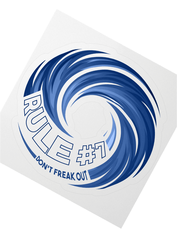 Rule #7 Kiss Cut Stickers Hockey Blue and White product image (4)