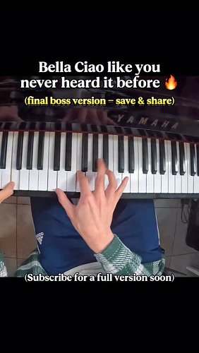 Full version + sheets on my YouTube channel ☑️ 

#bellaciao #pianomusic #pianocover #classicalpiano #insane #amazing