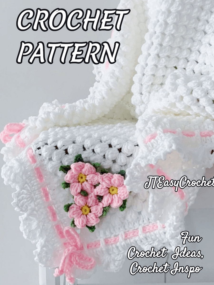 Infinity Continuous Granny Square Baby Blanket Crochet Pattern VIDEO & PDF Instant Download product image (8)