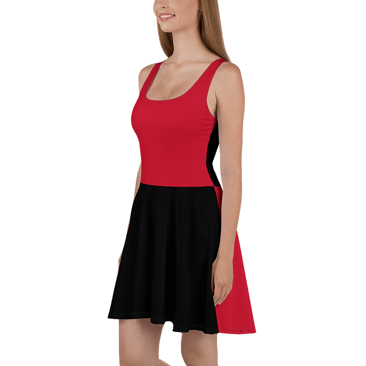 Midnight Veil Designs Black and Red Gothic Skater Dress product image (1)