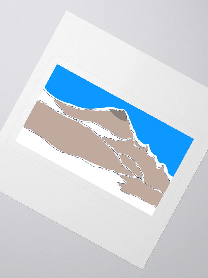 Gilbert Peak sticker (colored sketch) product image (6)