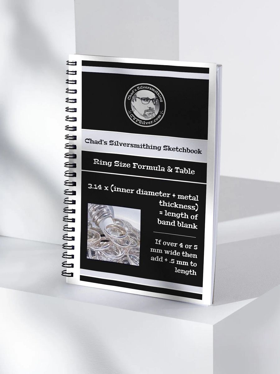 Silversmithing Sketchbook with Ring Size Formula product image (4)