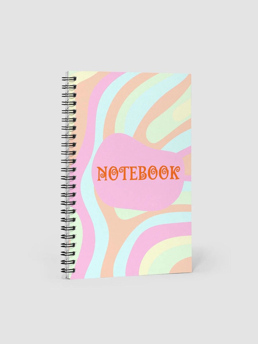 Beautiful & Vivid Pastel Swirls 70s Style Spiral Notebook Journal product image (3)