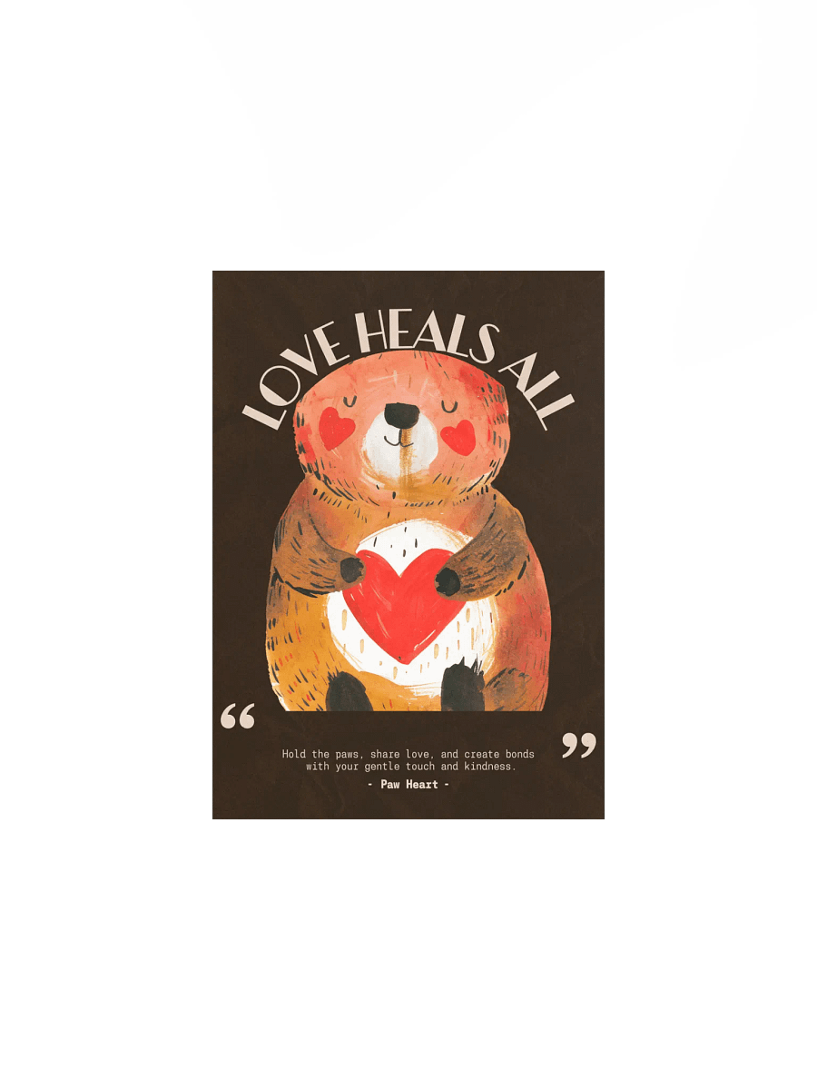 Paw Heart Love Heals All Poster product image (5)