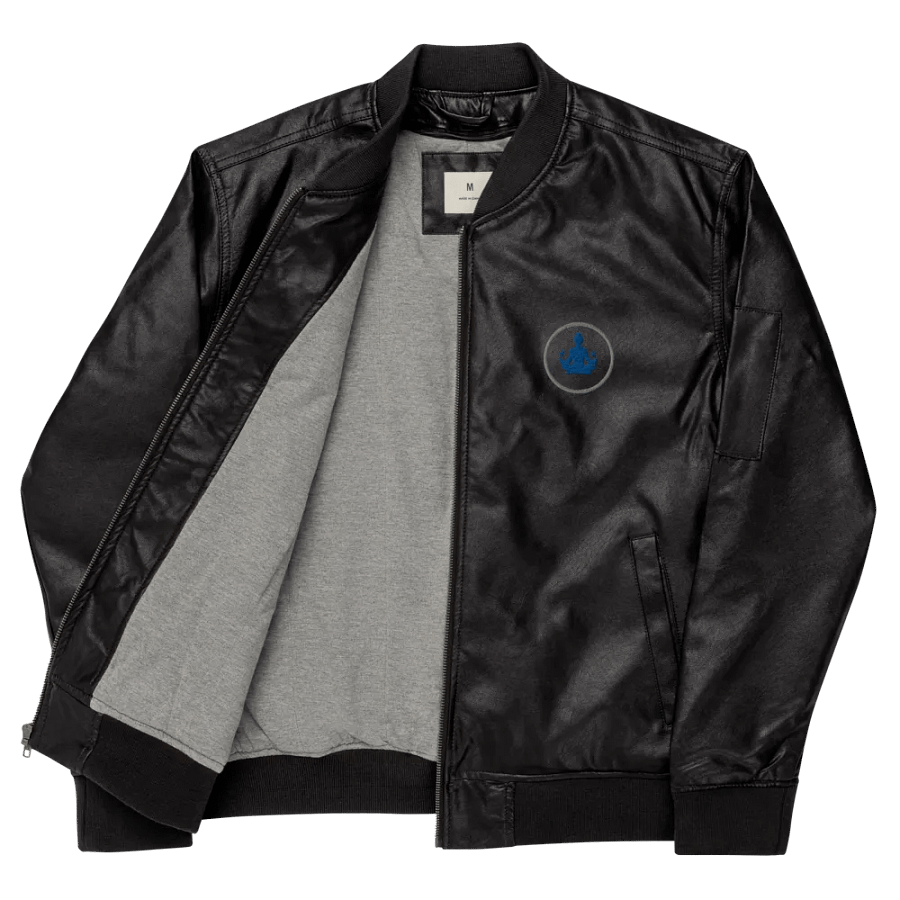 Threadfast Apparel Faux Leather Bomber Jacket – Elevate Your Style with Timeless Sophistication product image (12)