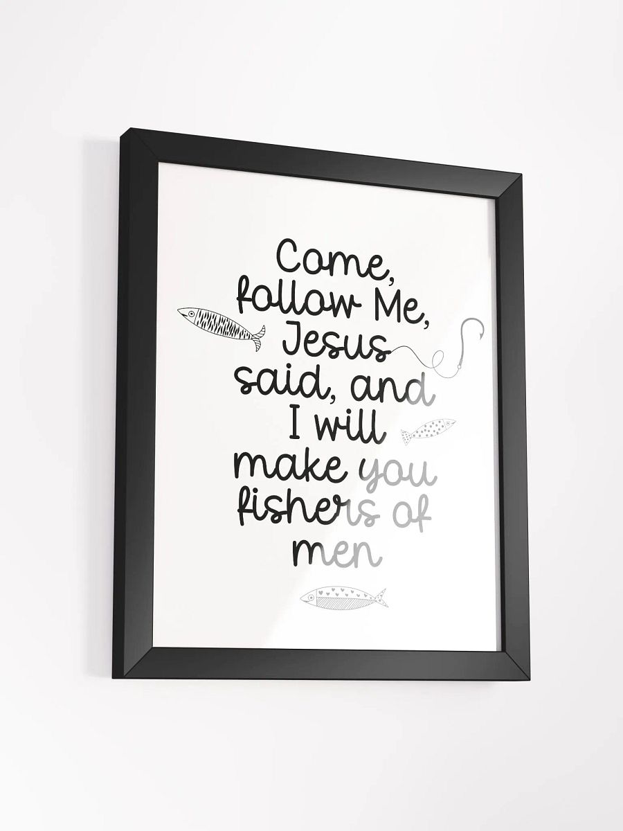 Follow Me, and I Will Make You Fishers of Men– Framed Scripture Wall Art product image (16)